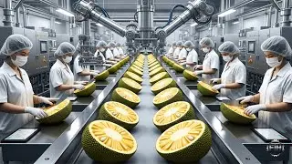 Inside a Modern Jackfruit Factory: From Whole Jackfruits to Ready-to-Eat Fruit Packs (Full Process)