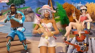 Fortnite Heartseeker Aphrodite, Coastal Machinist & Tidewalker Trace Skins GAMEPLAY! (Summer Bundle)