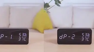 Modern LED Wood Clock Display: Digital Desktop Alarm Watch