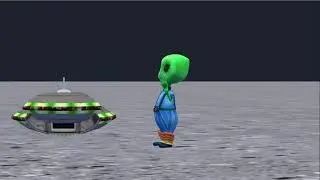 Alice Coding Tutorial - UFO flying to outerspace walk through