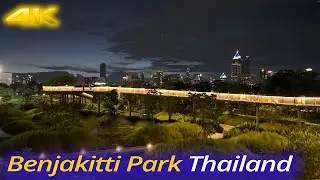 【4K】 Benjakitti Park - Day to Night Walk tour, July 2022 | Bangkok, Thailand สวนเบญจกิติ
