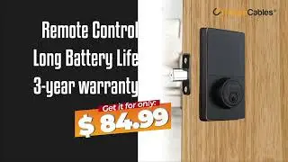 Smart Door Lock ,Wi-Fi, Keys, Touchscreen Keypad, Remote Control, Compatible with Alexa-PrimeCables&reg;