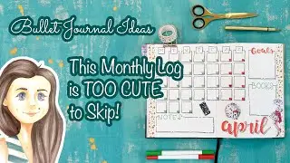 April Monthly Log Setup | Fashion-Inspired Bullet Journal with Polka Dot Washi Tape!