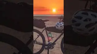 beach camp on the UK east coast ⛺ #adventure #bikepacking #camping #cycletour #bikecamping