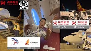 4K UHD Рейс бизнес-класса авиакомпании Hainan Airlines из аэропорта Хунань Шаоян Уган в аэропорт ...