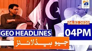 Geo Headlines 04 PM | 4th February 2020
