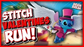 Stitch Valentines Run ❤️ Valentines Day Brain Break ❤️ Just Dance ❤️ Danny Go Noodle ❤️ Freeze Dance