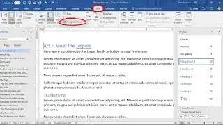 107. Viewing Headings in the Navigation Pane