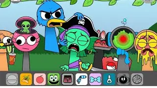 Incredibox Sprunki Retake BUT Mike VS Azuri & Om Nom VS Buzzy! New BONUS Characters and Reactions!