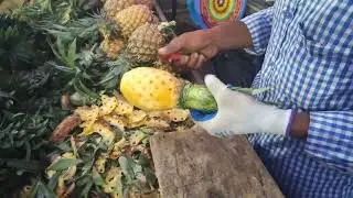 Tasty Pineapple Spicy Masala Making | Street Food Bangladesh | Bangladashi Street Food | Street Food