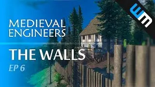 Medieval Engineers, Multiplayer Survival Gameplay - Palisade Walls, Ep 6