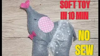 How to Make a Soft Toy Elephant in 10 min., Make&Sell, No Sew, Animal DIY #5  @EasyPeasyDIYs