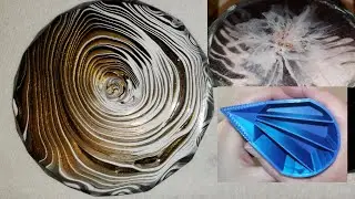 Trying a new split cup 😮 acrylic pouring over resin & acrylic pouring for beginners