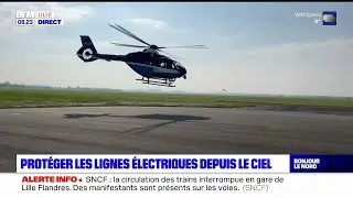 Valenciennes: les lignes &eacute;lectriques RTE contr&ocirc;l&eacute;es depuis le ciel