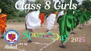 Aided Middle School, Milagakuppam - Sports Day 2025  -  WINGS DRILL by Class 8 Girls