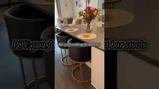 Bar stools that completed my apartment glow-up ✨ #GlowUpLiving #HomeVibes
