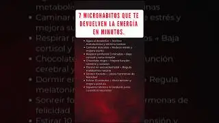 7 micro-h&aacute;bitos que te devuelven la energ&iacute;a en minutos #psicologia