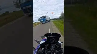 Inviting corners&hellip; sudden truck! | CB750 Hornet Near Miss #cb750hornet #insta360x4 #closecall