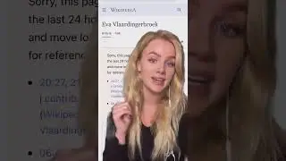 Wikipedia Page Eva Vlaar deleted with No Reason #evavlaardingerbroek