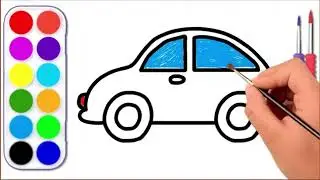 Car Coloring page videos | How to draw car step by step | drawing and coloring for kids