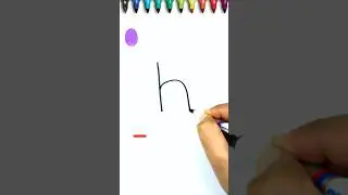h is for Herbivore: Drawing a Dinosaur with the Letter h #shorts #drawingtutorials #howtodraw
