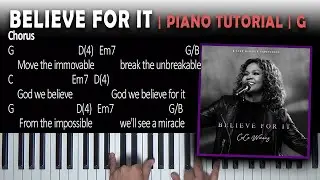 Believe For It (CeCe Winans) | Piano Tutorial [G]