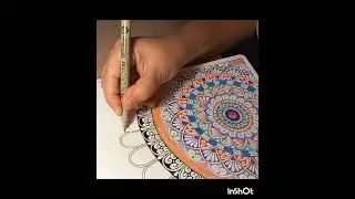 Mandala drawing real time with Pigma Micron @SakuraColorJapan #mindfulness #mandala #artprocess 