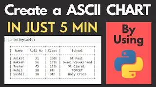 How to Create ASCII Table/Chart in Python Using PrettyTable | Python | Gelvix Tech