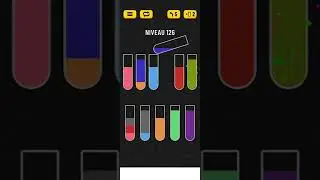 Water sort color puzzle game level 126 solution #shorts