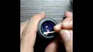 Cleaning microscope eyepiece