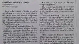Maricopa County Voter Data Theft investigation? Reported by- Arizona Republic Newspaper.
