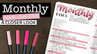 MONTHLY RESET CHECKLIST 💜 Bullet journal plan with me | Helping me get organized for the next month