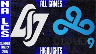 CLG vs C9 Highlights ALL GAMES | NA LCS  Week 5 Summer 2017 | CLG vs Cloud 9