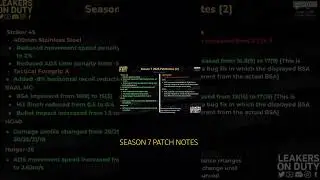 Season 7 patch notes #codmobile