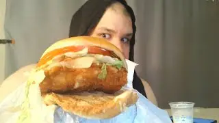Asmr Trying Wendys Asiago Ranch Chicken Club first time plus tiny frosty!