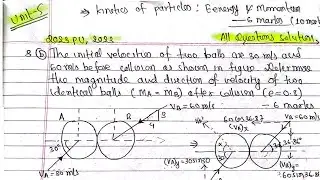 Unit-5|Kinetics of Particle|All types numerical|Applied Dynamics BE 2nd semester TU PU KU PoU
