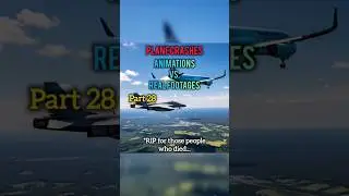 Plane Crashes Animations Vs Real Footages (Part 28) || #shorts  #planecrash #aviation