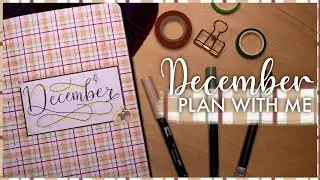 plan with me | december 2021 bullet journal setup // minimal holiday plaid theme