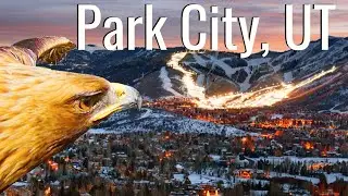 4K Birds Eye View Drone Footage - Park City UT