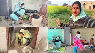 सुबह उठते लग गई ड्यूटी💕अब तो बस कुछ दिन यही सब चलेगा//यही तो है❣️Ham gav valo ka favourite dinner 