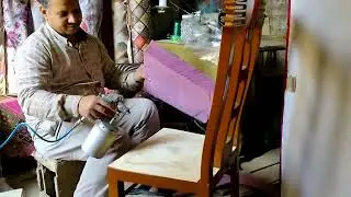 تجديد كرسى سفره Renewal of his travel chair