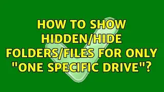 How to show hidden/hide folders/files for only 