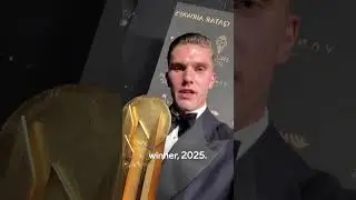Viktor Gy&ouml;keres Crowned Best Striker Gerd M&uuml;ller Trophy 2025 #football #fifa #uefa #ucl #arsenal #pl