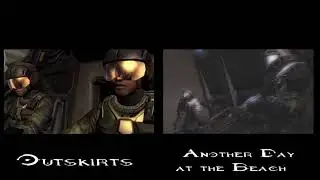 Halo 2 Cutscene Comparison | Outskirts & Another Day At The Beach Synchronisation