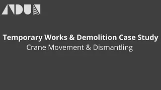 Temporary Works & Demolition Case Study - Crane Movement & Dismantling - HS2 Willesden Junction