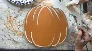How to Paint a Pumpkin Cutout | Easy Pumpkin Painting Tutorial