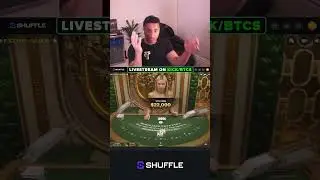 I TRIED MASSIVE SIDE-BETS ON LIVE BLACKJACK #clips #reaction #cards