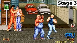 Duke & Roy &ndash; Burning Fight NeoGeo Co-Op 2025 Gameplay (Stage 3: Downtown)