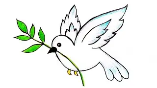 How to Draw Dove🕊️ || Pigeon Drawing || Peace Dove Drawing || Pigeon Drawing Step by Step.🕊️🕊️🕊️🕊️