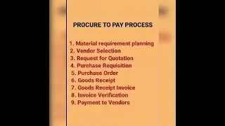 Accounts Payable and Procure to Pay Cycle#new accounts shorts#youtube shorts#accounts